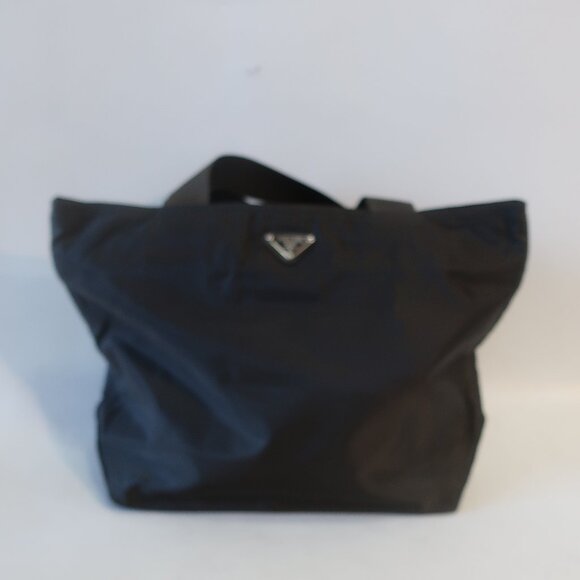 Authentic Womens Prada Milano (25) Brown Nylon Shoulder Travel Tote Handbag - Picture 5 of 16